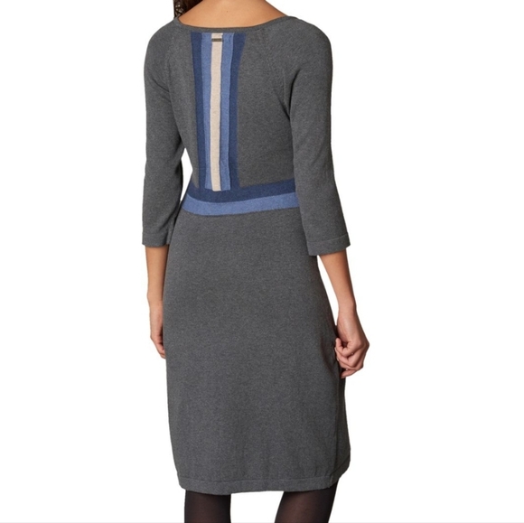 PrAna Yarrah Casual Preppy Travel Organic Cotton Knit Sweater Dress Gray XL - Picture 4 of 16